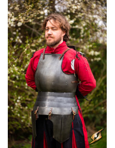 Coraza medieval en acero modelo Landsknecht, acabado...