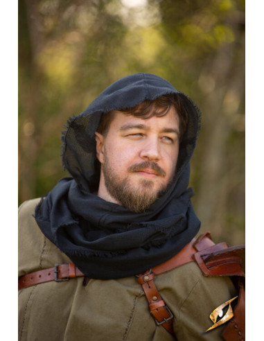 Kapuze mit Schal aus Chiffon, Modell Ezio