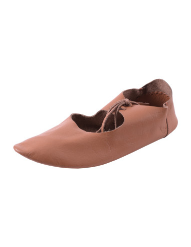 Middeleeuwse lage schoenen met vetersluiting