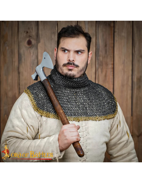 Messing maliënkolderringzakje met...