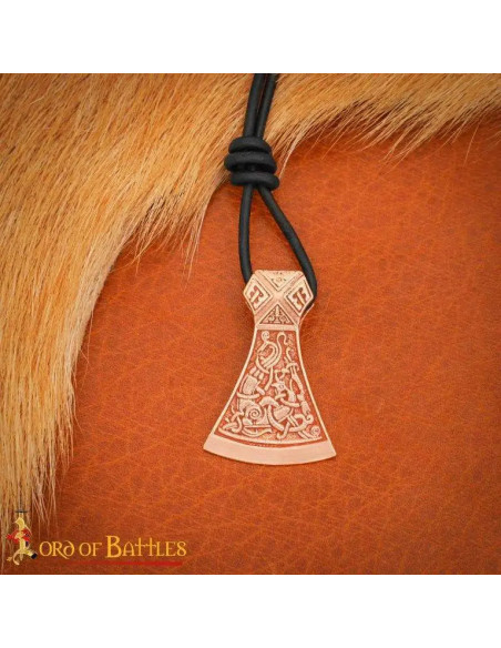 Colgante hacha celta-vikinga, acabado...