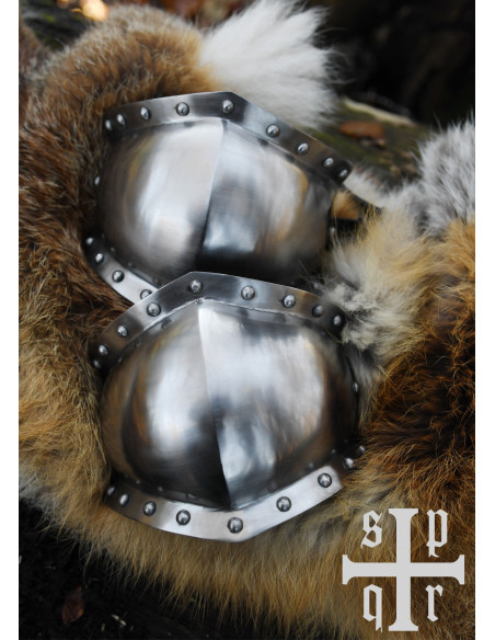 Paar mittelalterliche Knieschützer,...