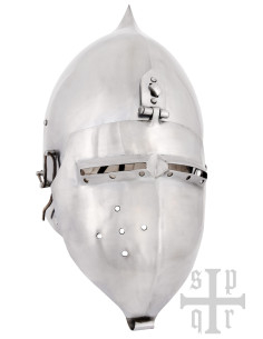 Bacinete Medieval con visera y tapa cebolla