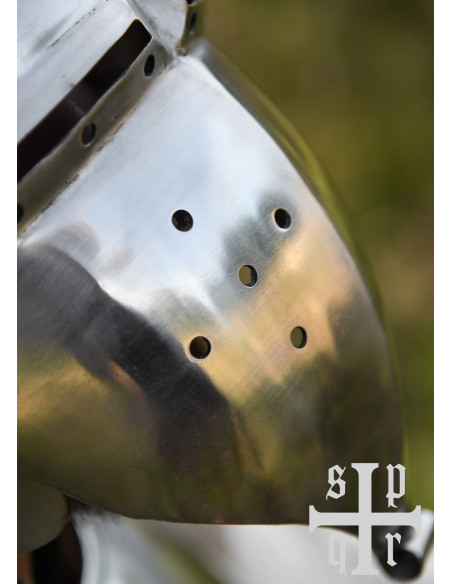 Middeleeuws bacinete met vizier en...