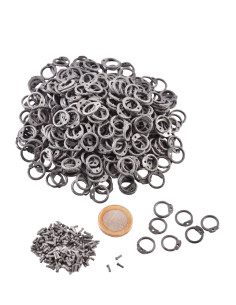 Aluminium ringenset van 8 mm, ongeveer 1 kg.