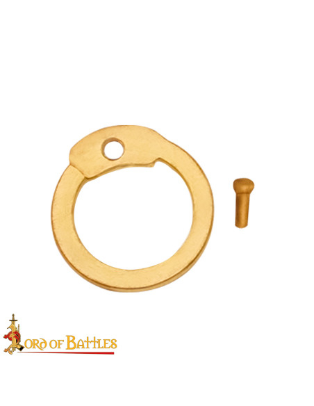 Pack flacher Ringe aus Messing mit...