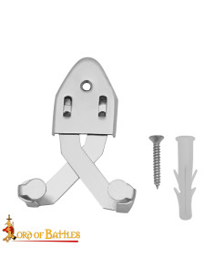 Soporte de acero para colgar espada en vertical