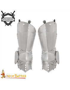 Rüstung für das Bein aus Stahl für gotische Ritter des...