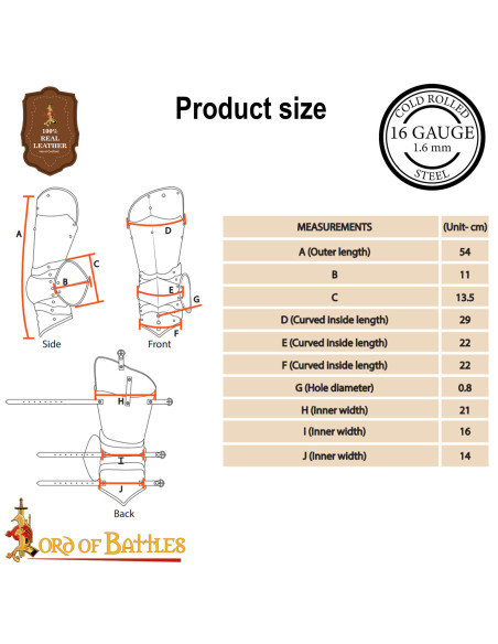 Beenharnasje voor benen van staal in...
