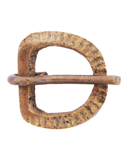 Middeleeuwse kleine riemgesp, messing