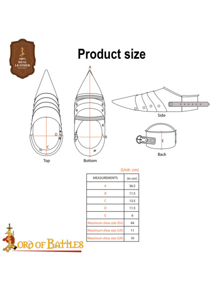 Middeleeuwse sabatons van staal uit...