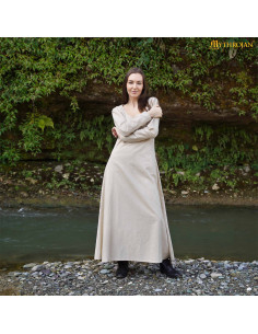 Mittelalterliches Kleid mit Rundhalsausschnitt im...