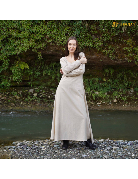 Vestido medieval cuello redondo...