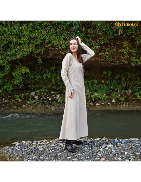 Vestido medieval cuello redondo...