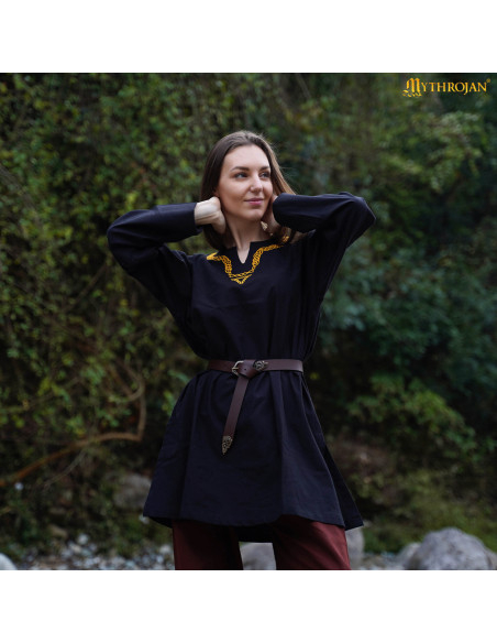 Túnica medieval de alogodón cuello...