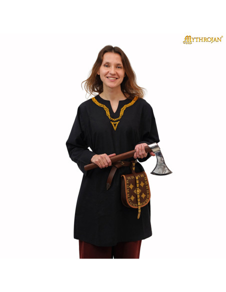 Túnica medieval de alogodón cuello...