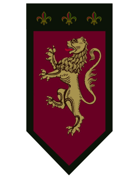 Middeleeuwse Vlag Rampant Dolfijn...