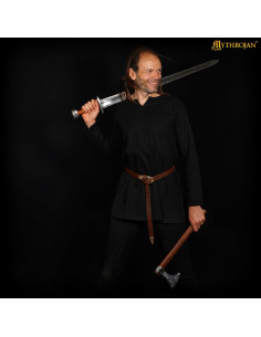 Túnica vikinga algodón modelo Raider, color negro 2