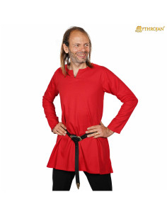 Túnica medieval algodón modelo Raider, color rojo