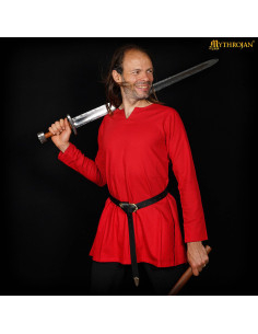 Túnica medieval algodón modelo Raider, color rojo 2