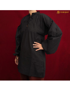 Vikingebluse af bomuld model Aventurero, sort farve 2
