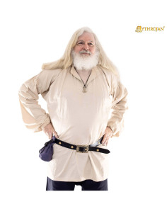 Vikingebluse af bomuld model Aventurero, naturlig hvid farve