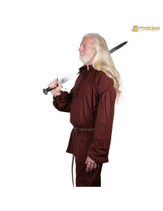 Vikingeskjorte af bomuld model Aventurero, brun farve 2
