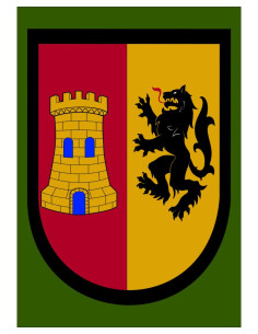 Bandera medieval Lobo y Castillo