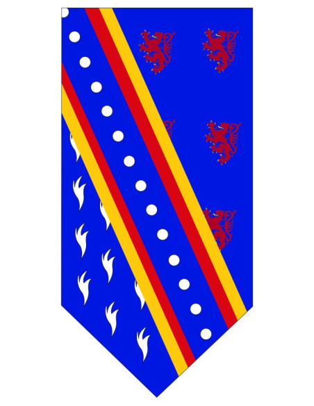 Mittelalterliche Flagge mit Löwen und...