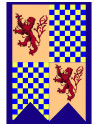 Medieval León flag med skakbrætmønster
