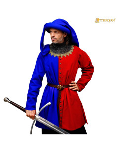 Abrigo medieval de lana siglos XIV-XV modelo Houppelande