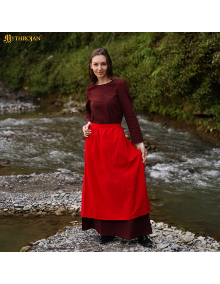 Middeleeuws Renaissance schort, rood