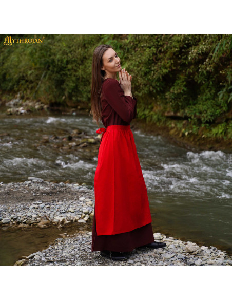 Middeleeuws Renaissance schort, rood