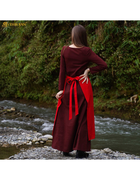 Middeleeuws Renaissance schort, rood