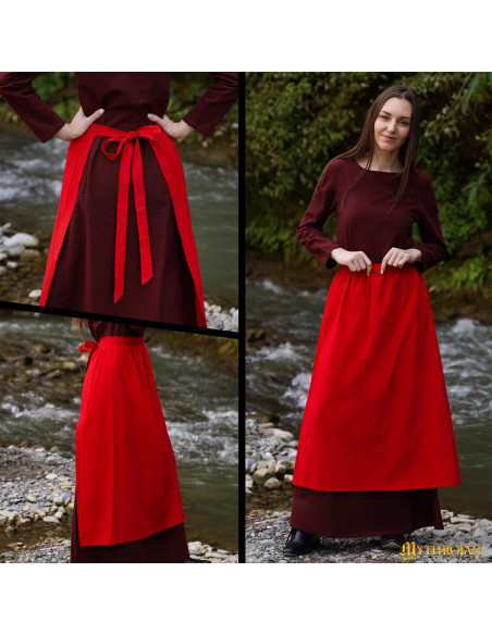 Delantal medieval Renacentista, color...