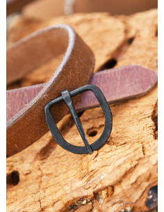 Gehärteter, handgeschmiedeter Stahl-Schnalle, 29 mm... 2