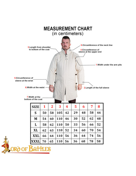 Medievalt polstret gambeson type 3...