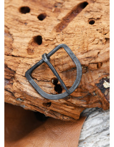 Handgeschmiedeter Stahl-Schnalle, 39 mm breite Riemen