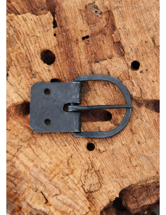Handgesmede gesp met plaat, riemen van ongeveer 38 mm breed 2
