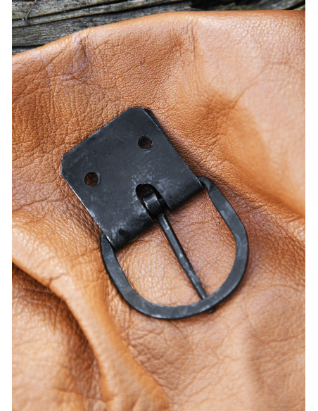 Handgeschmiedete Schnalle mit Blech,...