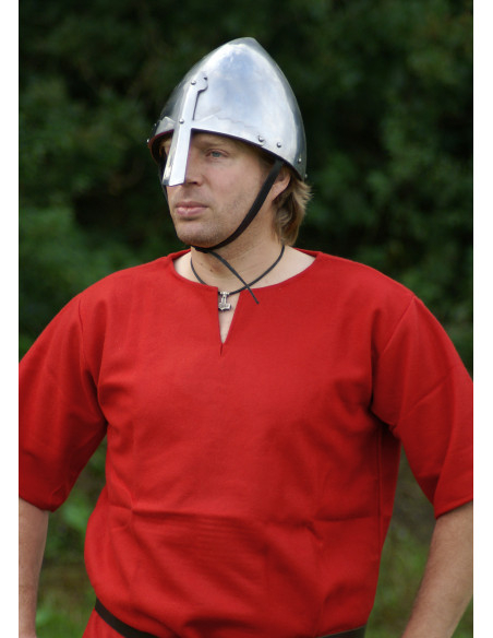 Túnica vikinga en lana, color rojo