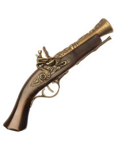 Pistola trabuco pedernal latonada