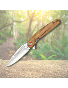 Navaja de campo Albainox madera zebra (20,2 cm.)