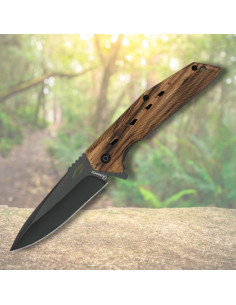 Navaja de campo Albainox madera zebra (20,3 cm.)