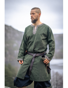 Lang vikingetunika model Aegir, grøn farve 2