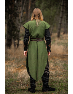 Túnica medieval sin mangas modelo Ranger Arun, color verde 2