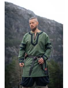 Lange Vikinga tuniek model Bragi, groen