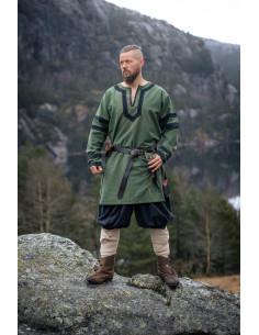 Lange Vikinga tuniek model Bragi, groen 2