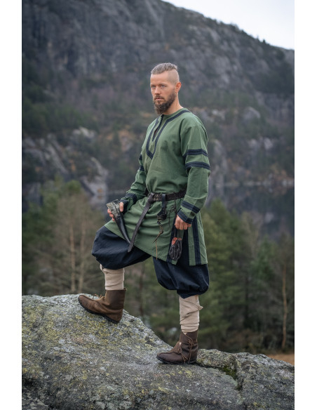 Lange Vikinga tuniek model Bragi, groen