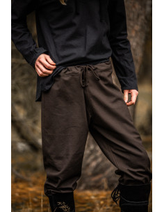 Middeleeuwse broek model Peter, donkerbruin 2
